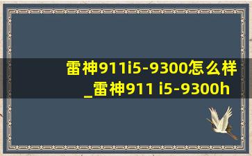 雷神911i5-9300怎么样_雷神911 i5-9300h评测